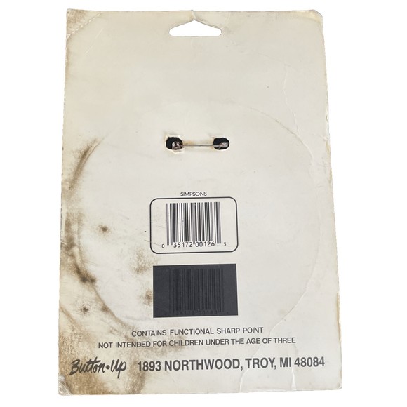 1990s The Simpsons Family Portrait Great Big Button Pin and Easel Back Style - Picture 4 of 4